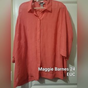 Maggie Barnes 24 button down top